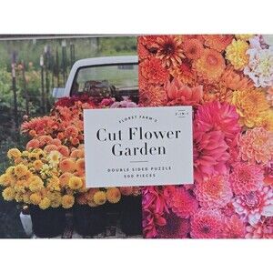 Double Sided Puzzle Floret Farm's Cut Flower Garden 500 Piece Jigsaw 18"X24" Fun